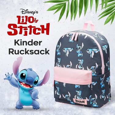 Рюкзак Disney Stitch для дівчаток: шкільний, спортивний, для подорожей - рожево-синій (40x30x15 см)