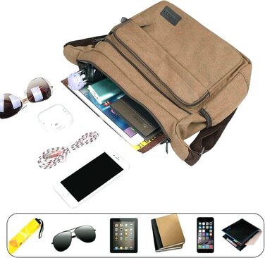 Чоловіча водонепроникна сумка через плече Jakago з тканини, сумка для роботи, подорожей, відпочинку, повсякденного використання, коричнева