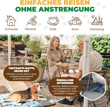 Лежанка для собак LexyFox: водовідштовхувальна, ізольована, з антиковзаючим покриттям | Підходить для подорожей, кемпінгу та відпочинку на природі | Лежанка для собак, килимок для тварин