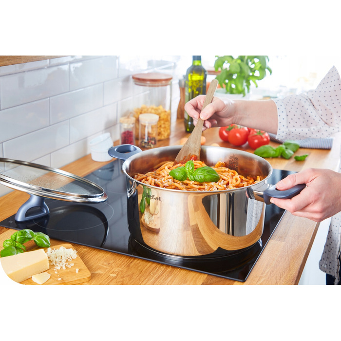 Набір каструль Tefal Daily Cook G713SB45 з нержавіючої сталі, 11 предметів