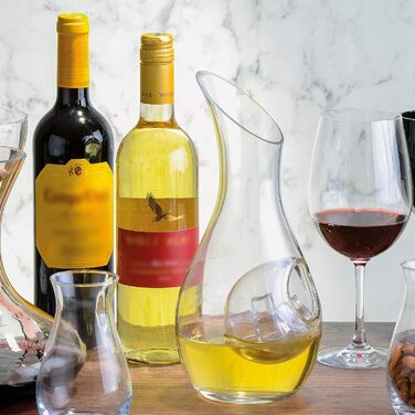 Artland Sommelier White Wine Cooler Carafe – 1050 ml Glass Jug with Elegant Ice Compartment, perfect for Chardonnay and Sauvignon Blanc