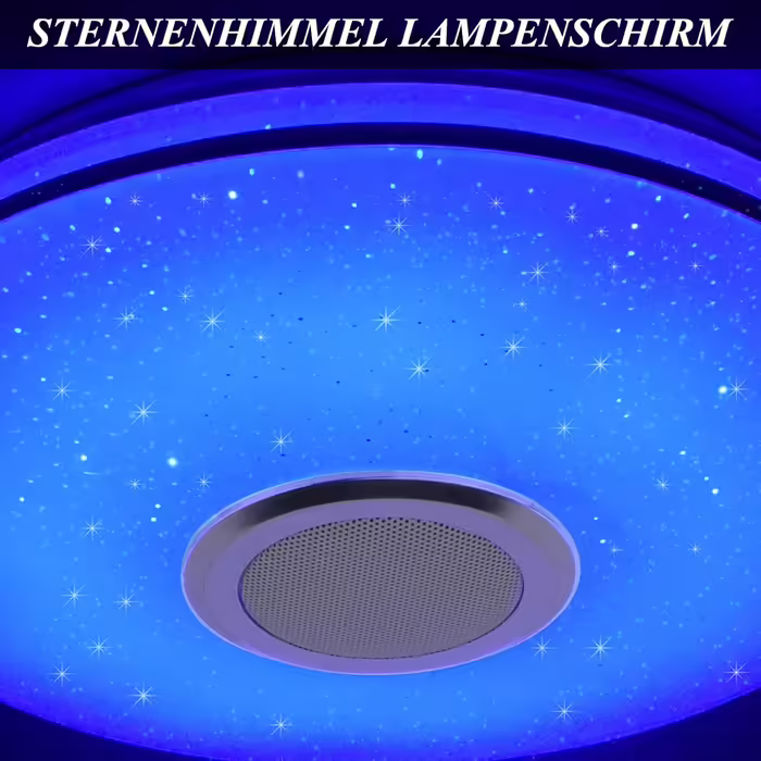 36W LED Ceiling Light, Dimmable with Bluetooth Speaker, Remote Control, and APP Control, LED Ceiling Lamp with RGB Color Changing, Music for Bedroom, Kids' Room, Living Room