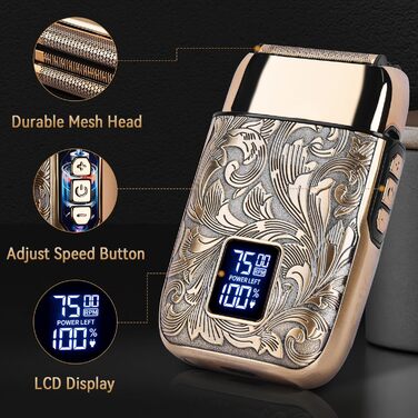 Електричний гоління для чоловіків Ufree: фольговий електробритва, триммер для бороди, бездротовий, акумуляторний