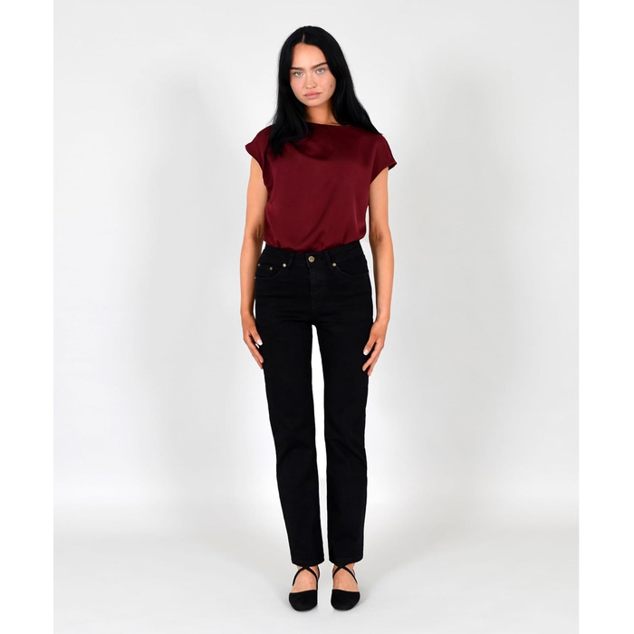 Джинси жіночі ESRA Straight High Waist Stretch G200 (42, J20) - класичні, з високою талією, еластичні