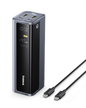 Power Bank Baseus EnerGeek 145W 20800mAh з 2x USB-C PD 3.0 (100W) та Digital Display для Ноутбуків, MacBook, iPhone, Samsung, SteamDeck