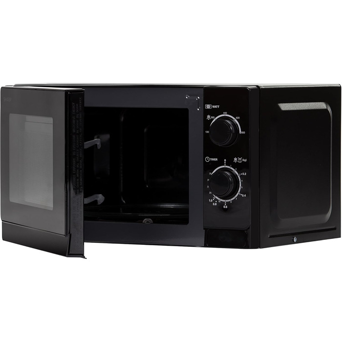 Мікрохвильова піч SHARP R200BKW Solo, 20 л, 800 Вт, чорна
