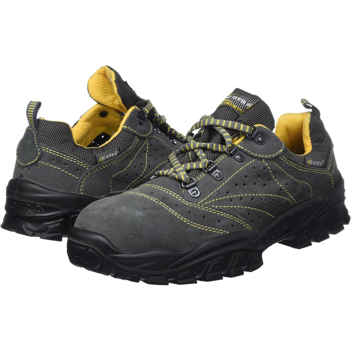 Робочі черевики Cofra NT090-000.W42 Tigri S1 P SRC, антрацит/жовтий, 42 (45 EU)