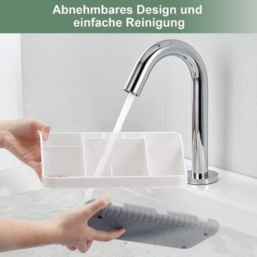 Тримач для зубних щіток у ванну кімнату: органайзер для електричної та звичайної зубної щітки, дозатор пасти, 7 відділень, білий