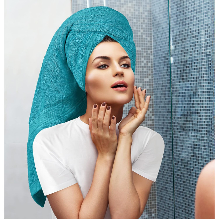 Набір рушників для ванної Utopia Towels, 8 предметів, 100% бавовна, шалфейний (синій, середній розмір): 2 великі, 2 середні та 4 маленькі рушники