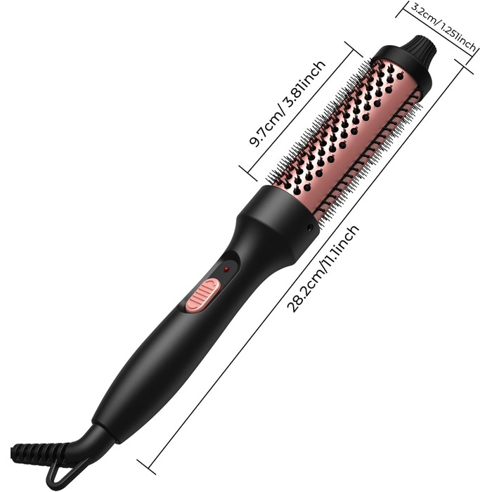 UKLISS Стайлер для волосся 6-в-1 Airbrush | Професійний набір Air Styler - 1000W | Фен-щітка, плойка, фен, для локонів, об'єму та випрямлення (Рожеве золото)