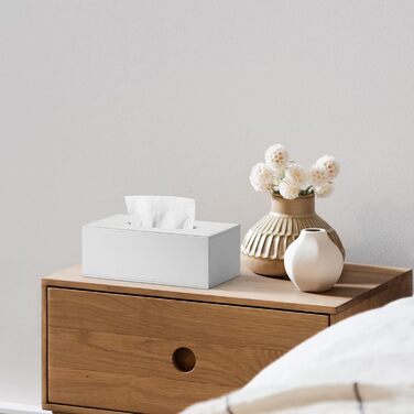 KINGFOM™ Коробка для серветок прямокутної форми для дому/офісу/автомобіля (Білий)