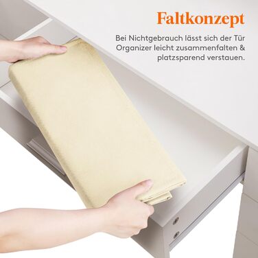 Органайзер для полиць LifeWit Türorganizer з 5 полицями та 4 кишенями, бежевий, до 20 кг