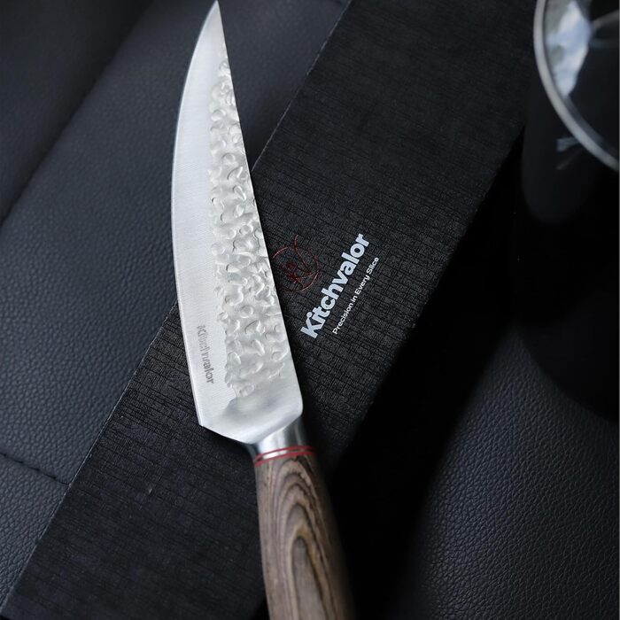 Ніж кухарський Kitchvalor 6 дюймів з високим вмістом вуглецю, з нержавіючої сталі, з ергономічною ручкою, подарункова коробка