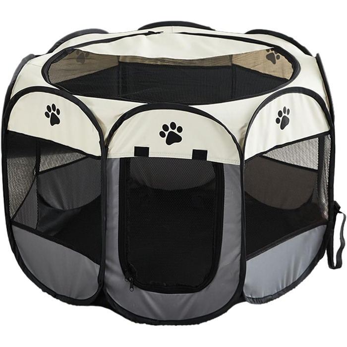 Портативний вольєр для цуценят Kongou | Складаний вольєр з оксфордської тканини на блискавці, знімний загон для домашніх тварин, дихаючі клітки для кроликів, курчат, милий загороджувач для кошенят