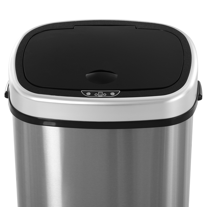 HOMCOM 58L Automatic Trash Can with Infrared Sensor, Hygienic, Large, Stainless Steel Silver, L40.9 x B28.9 x H68 cm