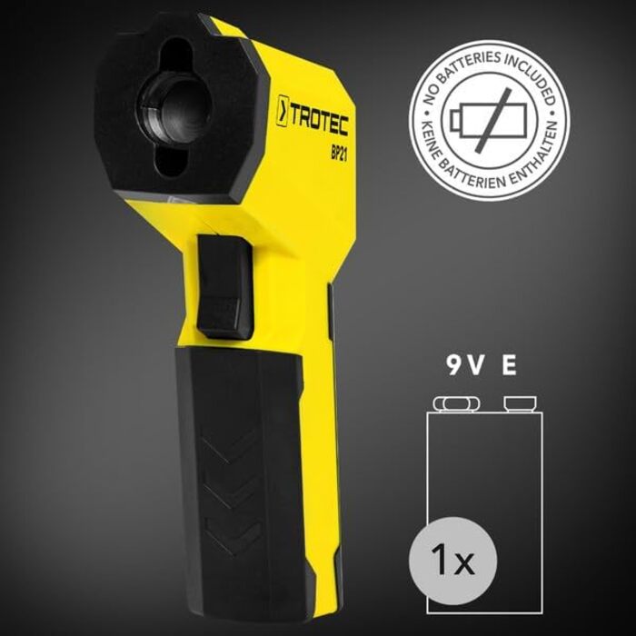 Інфрачервоний термометр Trotec BP21 – Лазерний пірометр з визначенням точки роси, діапазон вимірювання -35°C до +800°C