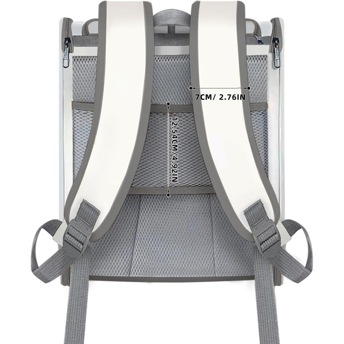 Рюкзак-переноска для котів та собак SWIHELP, сірий. Безпечний рюкзак-переноска для маленьких тварин, ідеальний для подорожей.