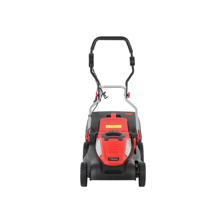 Електрична газонокосарка FAWORYT 42 см, 1800 Вт, центральне регулювання висоти, 2в1, травозбірник 50 л
