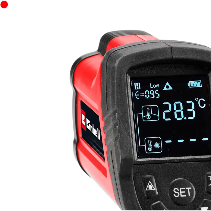 Інфрачервоний термометр Einhell TC-IT 550 (-50...+550 °C, 3 рівня емісії, LCD дисплей з підсвіткою, °C/°F)