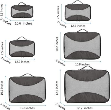 Органайзери для валізи G4Free: набір кубів для пакування (3/6/7 шт.)