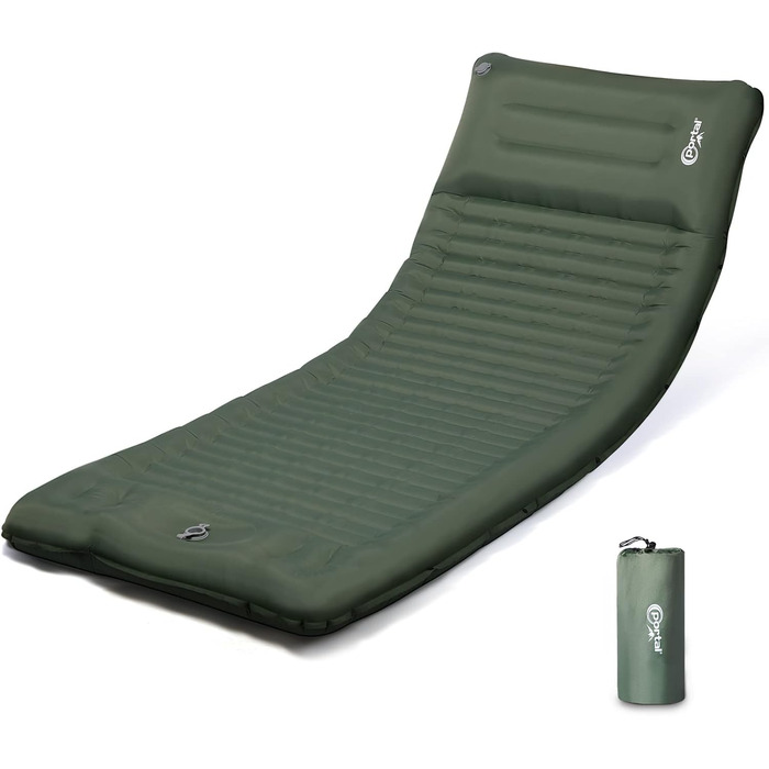 PORTAL Self-Inflating Camping Mat 10cm Thick Air Mattress Utraleicht with Foot Press Pump 18cm Thick Pillow Inflatable Mattress Outdoor Foldable Sleeping Mat 200*74cm for Camping Hiking Traveling