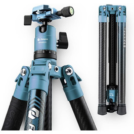 Штатив Fotopro Carbon X-Aircross 2: Легкий карбоновий штатив з кульковою головкою, 151 см, до 10 кг, блакитний