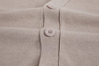 Чоловічий кардиган Runcati без коміра, в'язаний, бежевий, розмір M