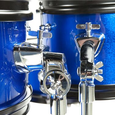 Fame 5-Piece Drum Set Blue: Комплект барабанів з бас-барабаном, томами, малим барабаном, фурнітурою та стільчиком, з аксесуарами та паличками