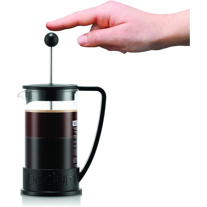 Френч-прес BODUM JAVA, 8 чашок, 1.0 л, чорний, з термостійкого пластику