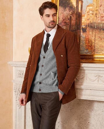 Чоловічий кардиган Kallspin з вовняної суміші, сірий, розмір L