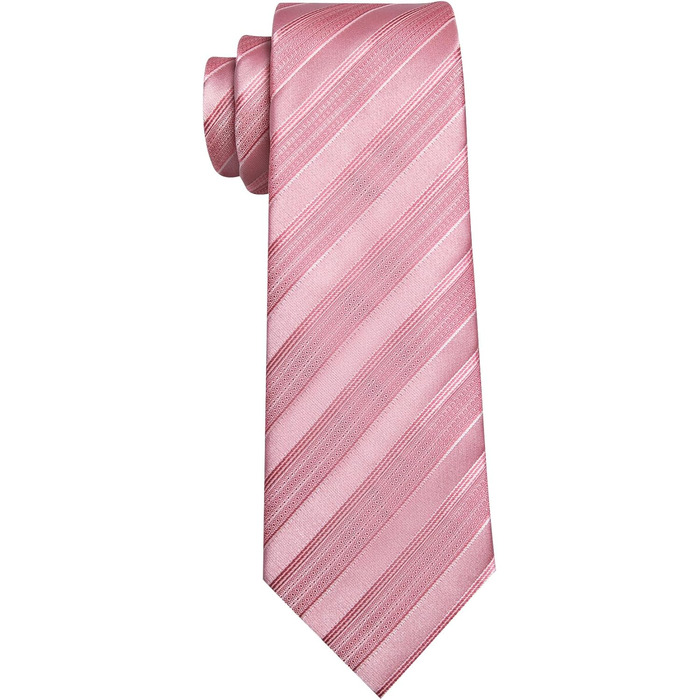 Краватка з хустинкою та запонками Barry.Wang для ділового стилю, набір у смужку та клітинку, для свят та весілля (рожеві смуги)