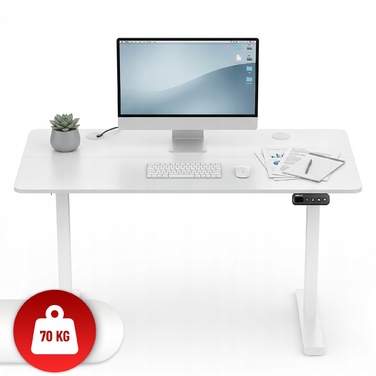 Електричний стіл з регулюванням висоти Hell's Chair White, 120x60 см