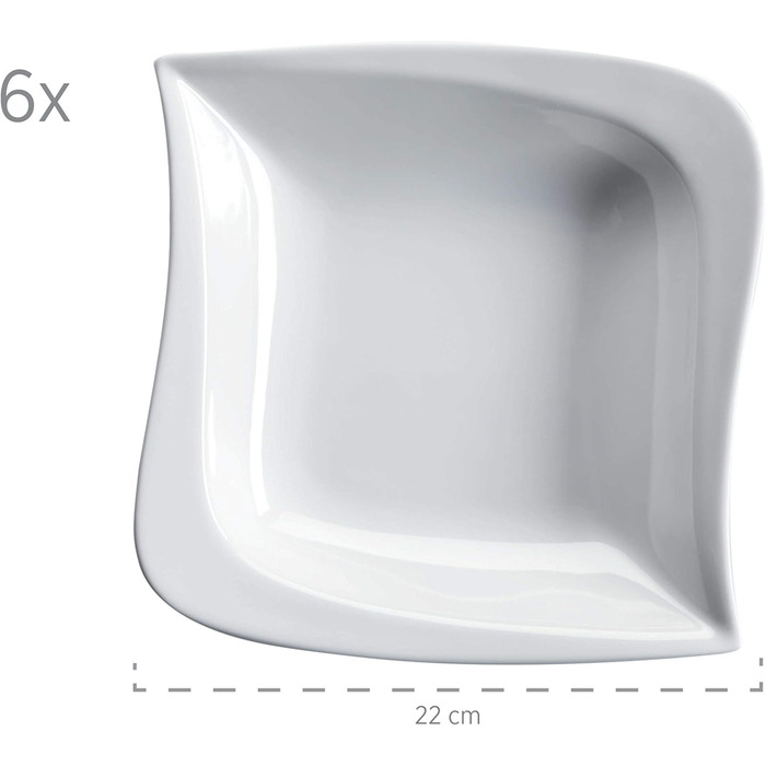 Набір посуду MÄSER Kombiservice LA MUSICA, 30 предметів, порцеляна, слонова кістка, білий