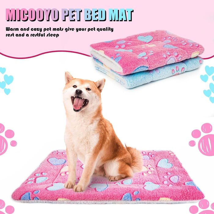 М'яке ліжко-матрац для собак та котів MICOOYO, 69x52 см, рожевий