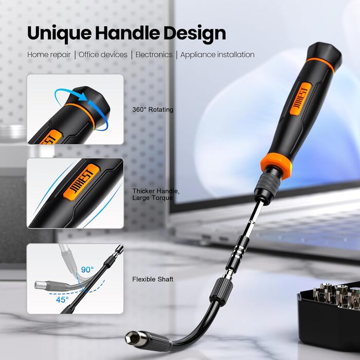 Набір викруток JOREST 155 в 1: міні-набір для ремонту Macbook, Laptop, PC, RC, PS5, Switch, Xbox, iPhone, годинників та окулярів