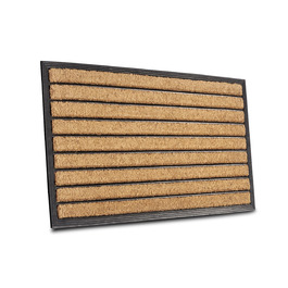 Килимок Hanse Home кокосовий для дому та вулиці 45x75 см (смуги) - вологостійкий, антиковзний килимок для входу, тераси, коридору
