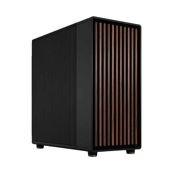 Корпус ПК Fractal Design North XL Charcoal Black з темним склом, фасад з горіхового дерева, 2 x 140 мм вентилятори, USB Type-C, ATX Mid-Tower