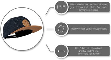 Кепка бейсболка Jumping Bird для чоловіків • Зручна snapback кепка для активного відпочинку • Регульований розмір та легке очищення • Антрацит-синій колір