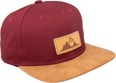 Кепка бейсболка Jumping Bird • Змінний розмір • Outdoor Snapback • Бордовий колір