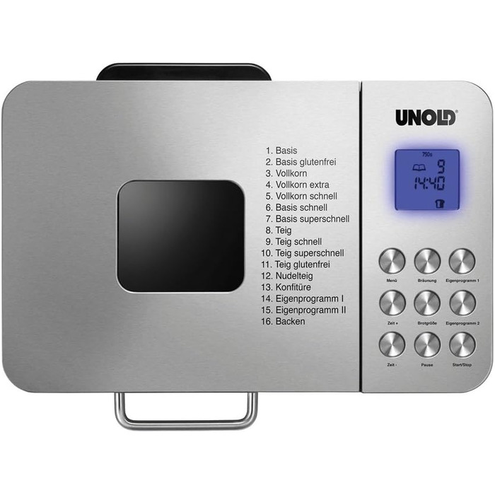 Unold 68456 Backmeister Edel - професійний беккер для випікання хліба вдома
