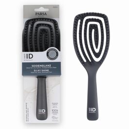 PARSA Beauty Hair ID Seidenglanz Spiralbürste: преміум-щітка для волосся з натуральною щетиною та шовковистим протеїном. Гнучкий наконечник для масажу шкіри голови, зменшує пухнастість та надає блиск.