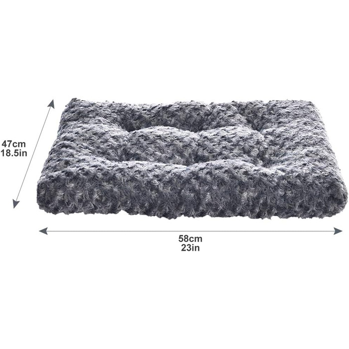 Amazon Basics Machine Washable Dog Bed for Large Dogs - Washable and Durable, 102 x 69 x 9 cm, Gray Swirl (L 46 x W 6 x H 5 cm (Pack of 2))