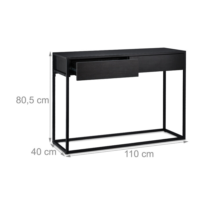 Relaxdays Console Table - Black