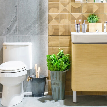 Relaxdays 4-Piece Bathroom Set, Polished Stainless Steel
