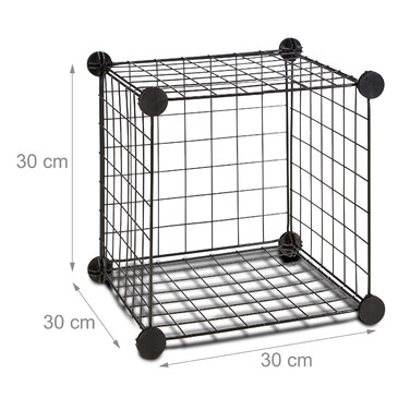 Relaxdays Wire Shelf Organizer with 6 Compartments