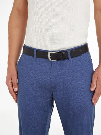 Чоловічий шкіряний ремінь Tommy Hilfiger New Aly Belt, чорний (115 см)