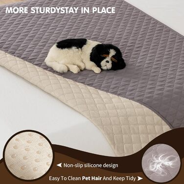 Водонепроникний килимок для собак PETCUTE 75x180 см (170x210 см), рожевий, захист дивану, антиковзаюча підстилка для собак