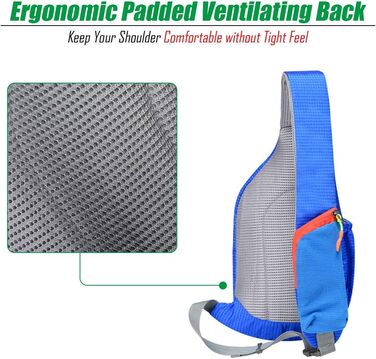 Водонепроникний рюкзак-слінг з нейлону з нагрудною кишенею для чоловіків та жінок, Gisdanchz, 36*18*9 см, в клітинку, зелений