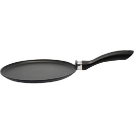ELO Crepe Pan, 28 cm, ALUCAST - Frying pan made of energy-saving cast aluminum with non-stick coating, suitable for ceramic, gas, electric, and induction cooktops - dishwasher safe, Color: Black (28 cm NEW, Crepe Pan)