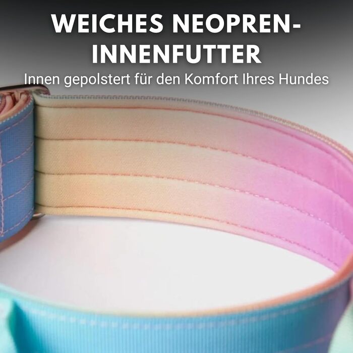 Spark Paws Tactical Dog Collar – Robust, Premium Quality, Thick and Durable for Large and Medium Dogs - M, 5cm (L: 36-68kg [5cm], Pastel Icing)